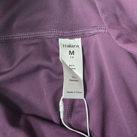 Halara Softlyzero M 7/8 Crossover Pocket Leggings Pockets Lilac Yoga Dance - Picture 3 of 12
